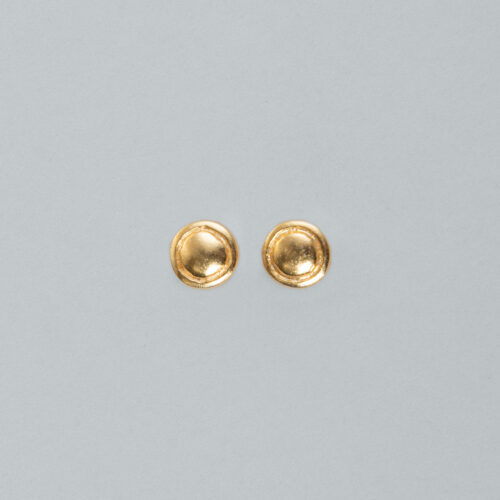 Mini Gold Button Stud Earrings