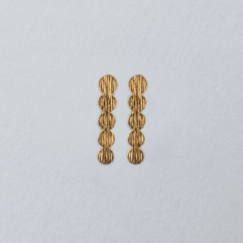 Five Disc Hanging Bar Earrings