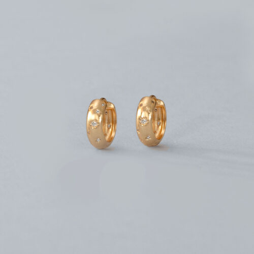 Sparkling Huggie Hoop Earrings